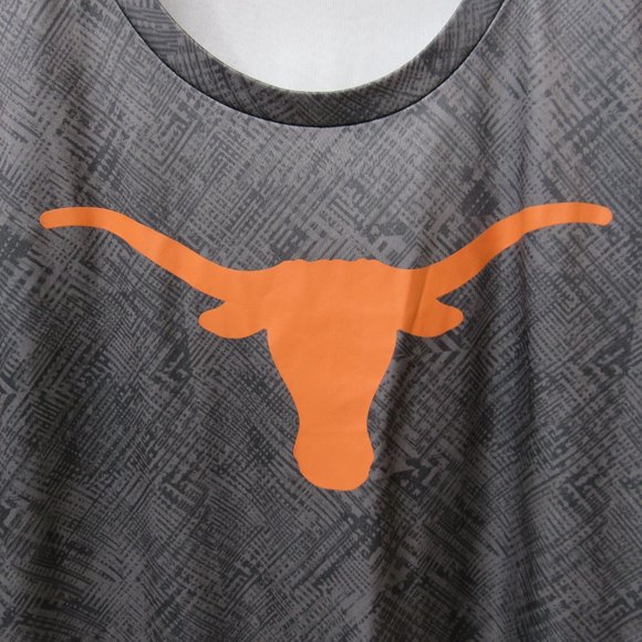 Longhorn Apparel Texas Longhorns Women Small Gray Orange Cap Sleeve Shirt Bevo G - Picture 5 of 8
